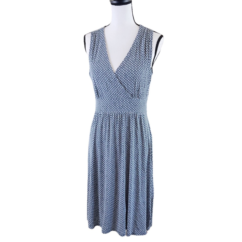 📍SOLD📍L.L. Bean | Women’s Summer Knit Sleeveless Print Dress Medium Petite - Picture 1 of 7